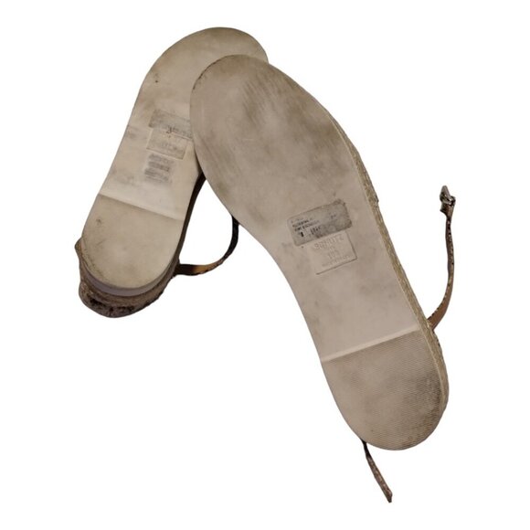 Schutz Women's Leather Snake‎ Print Darla Esparille Platform Sandals Size 10B - Picture 6 of 7